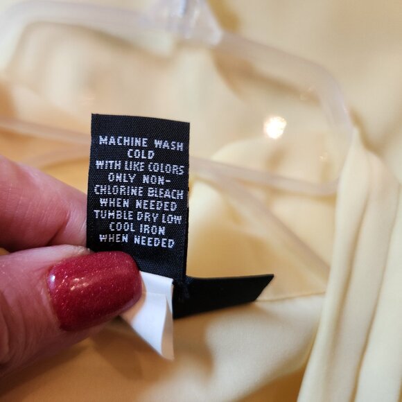 Alfani Draped Surplice Asymmetrical HiLo Wrap Sleeveless Tunic Yellow 18W - Picture 9 of 9